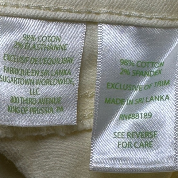 Lilly Pulitzer South Ocean High Rise Straight Leg Jean Lemon Meringue Size 8 NWT - Picture 14 of 16